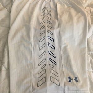 Men's Under Armour Basketball Shorts White/Sliver/